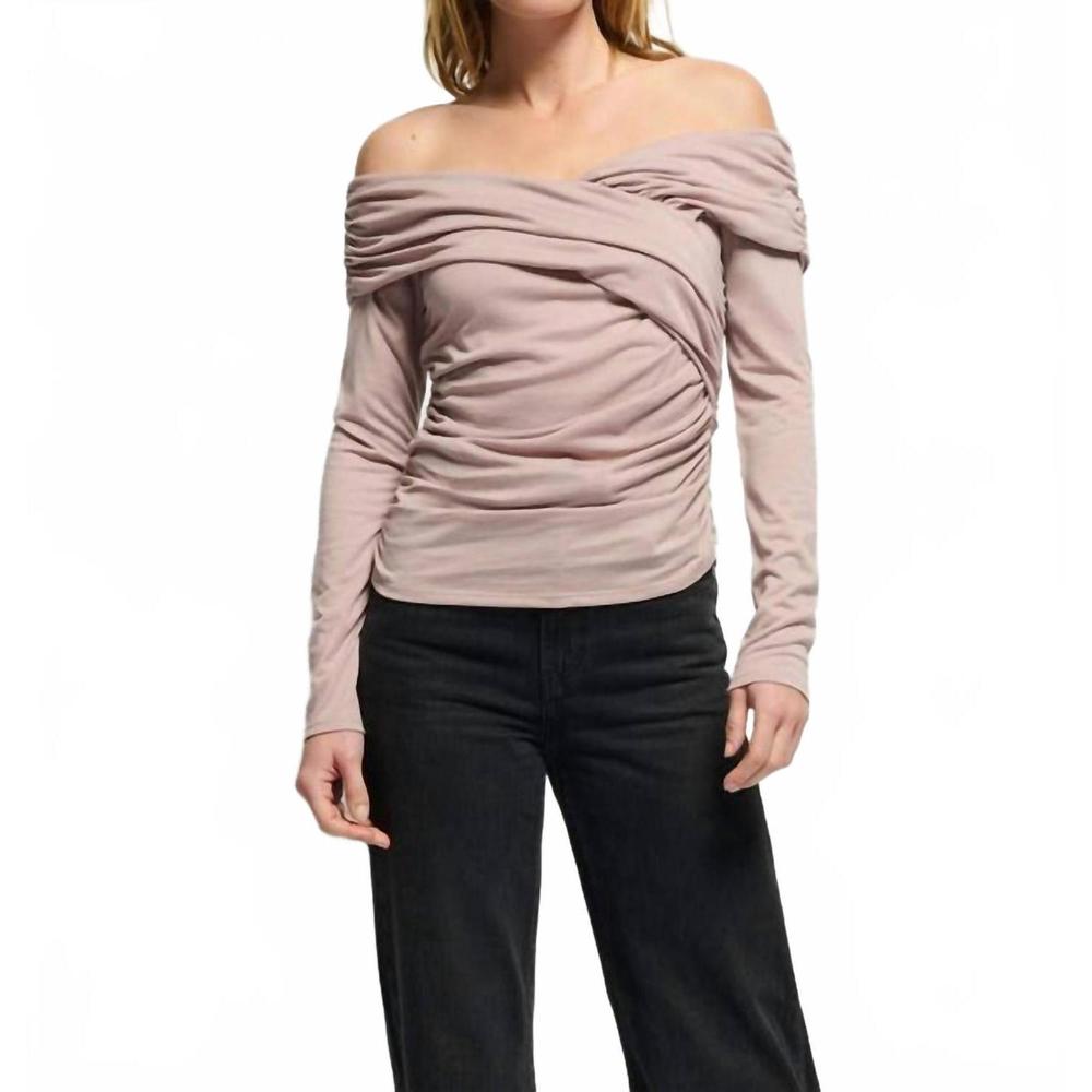 NEW NATION LTD mika off shoulder top in whisper